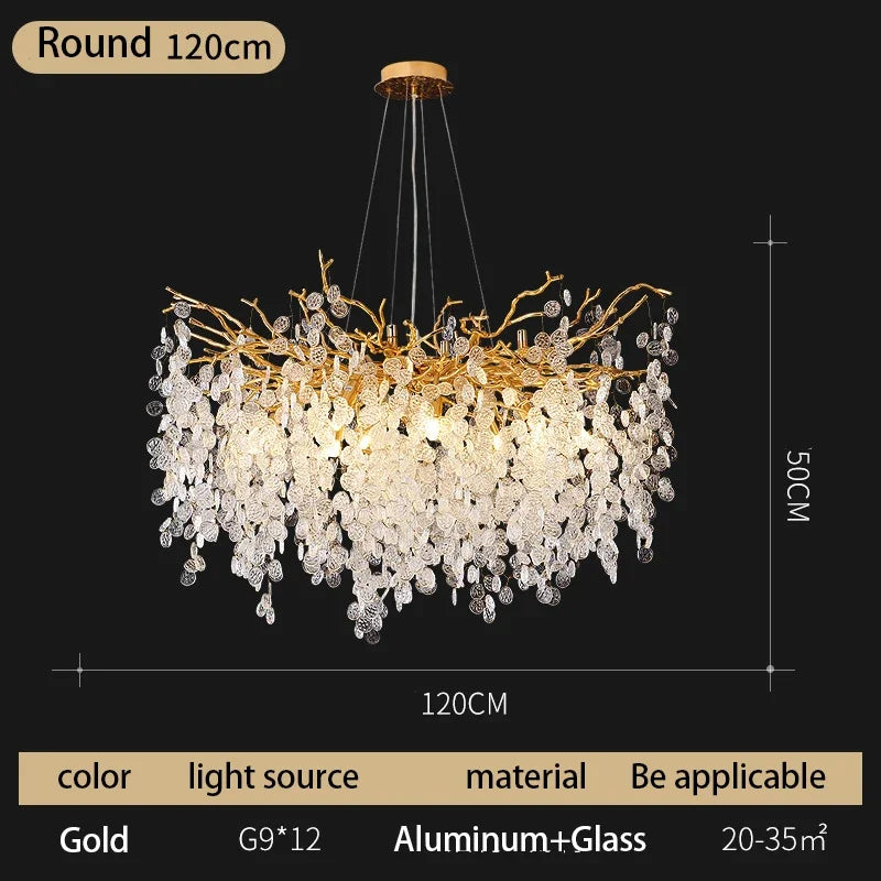 Afralia™ Crystal Money Tree Chandelier - Modern LED Suspension Light for Luxury Living Areas