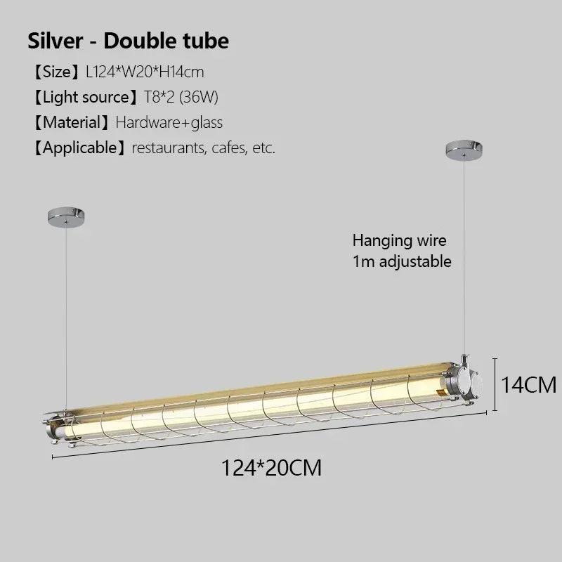 Afralia™ Long Bar Restaurant Pendant Light: Industrial Style for Coffee Shop and Office