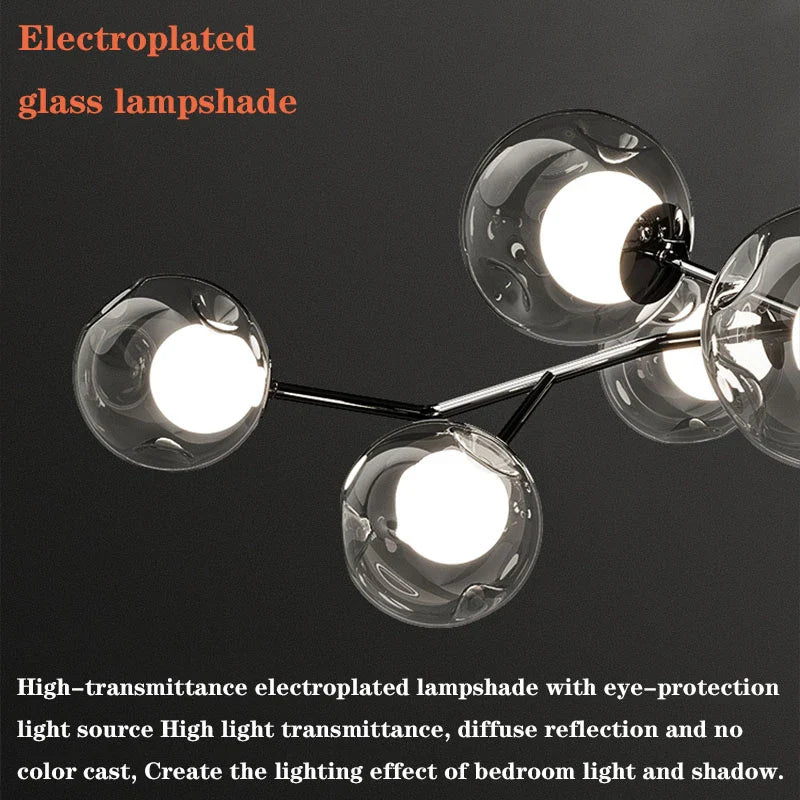 Afralia™ Luxury Glass Chandeliers: Italian & Nordic Style Living Room Lighting