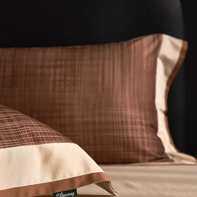 Afralia™ Luxury Lyocell Cotton Brushed Duvet Cover Set 4Pcs