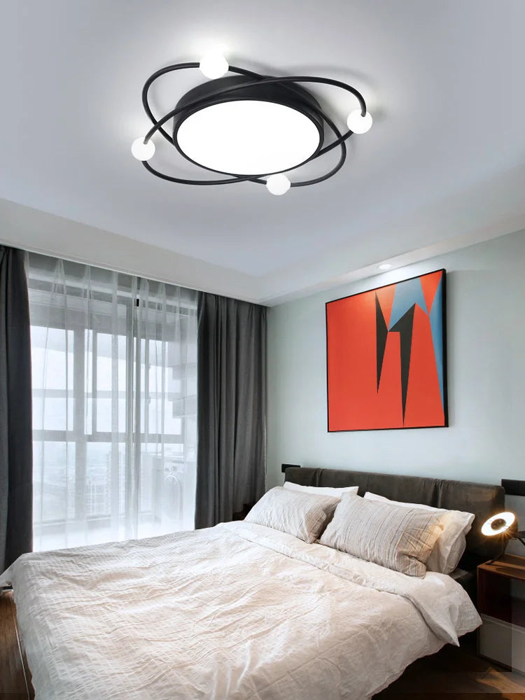 Afralia™ Modern Iron Ceiling Light for Living Bedroom Dining Room Chandelier Home Lamp