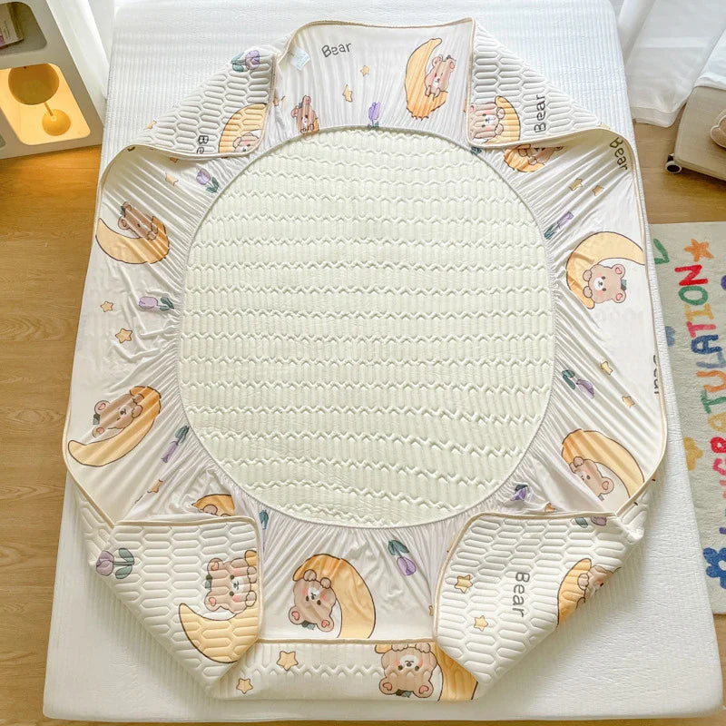 Afralia™ Latex Cooling Mattress Cover & Pillowcase Set - Summer Cool Down Bed Pad