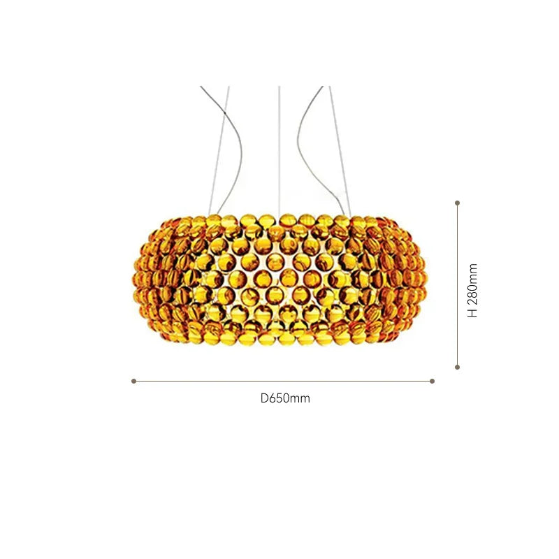 Afralia™ Clear Gold Acrylic Pendant Lights: Modern Living Room Foscarini Caboche Style