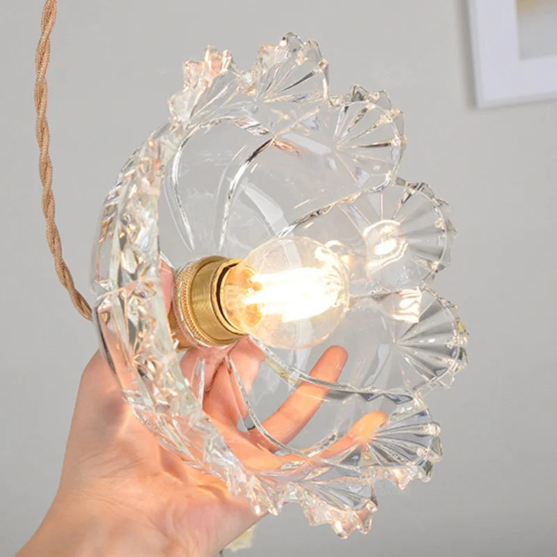 Afralia™ Brass Glass LED Pendant Lights: Modern Nordic Hanging Lamp for Home Decor