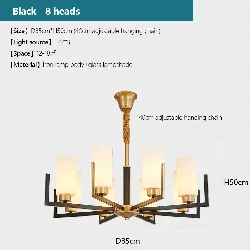 Afralia™ Retro LED Chandeliers for Home Decor – Elegant Lighting Fixtures for Living Room