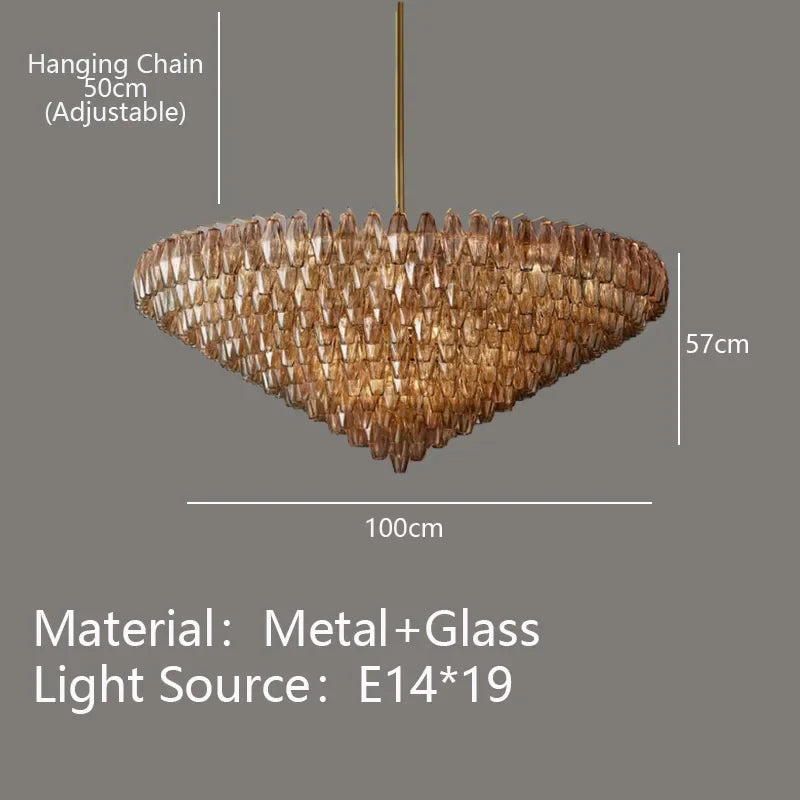 Afralia™ Classical Large Copper Hanging Ceiling Lamps for Luxury Home Decor