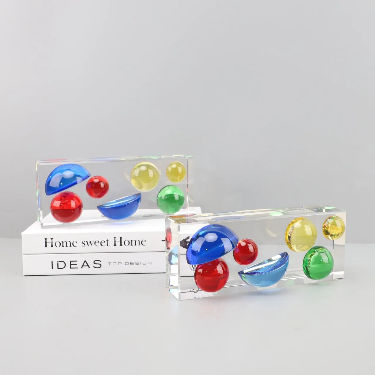 Afralia™ Crystal Color Sphere Half Round Ornament - Home Decoration Accessories