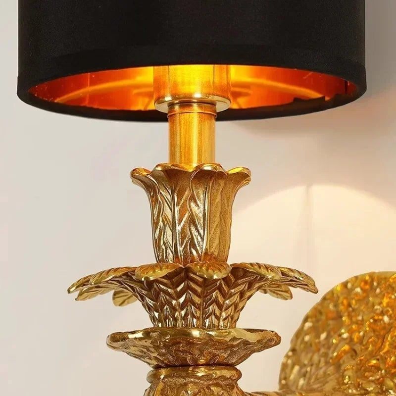 Afralia™ Copper Wall Lamp for Luxury Living Room TV Background, Bedroom, Staircase LED Lighting