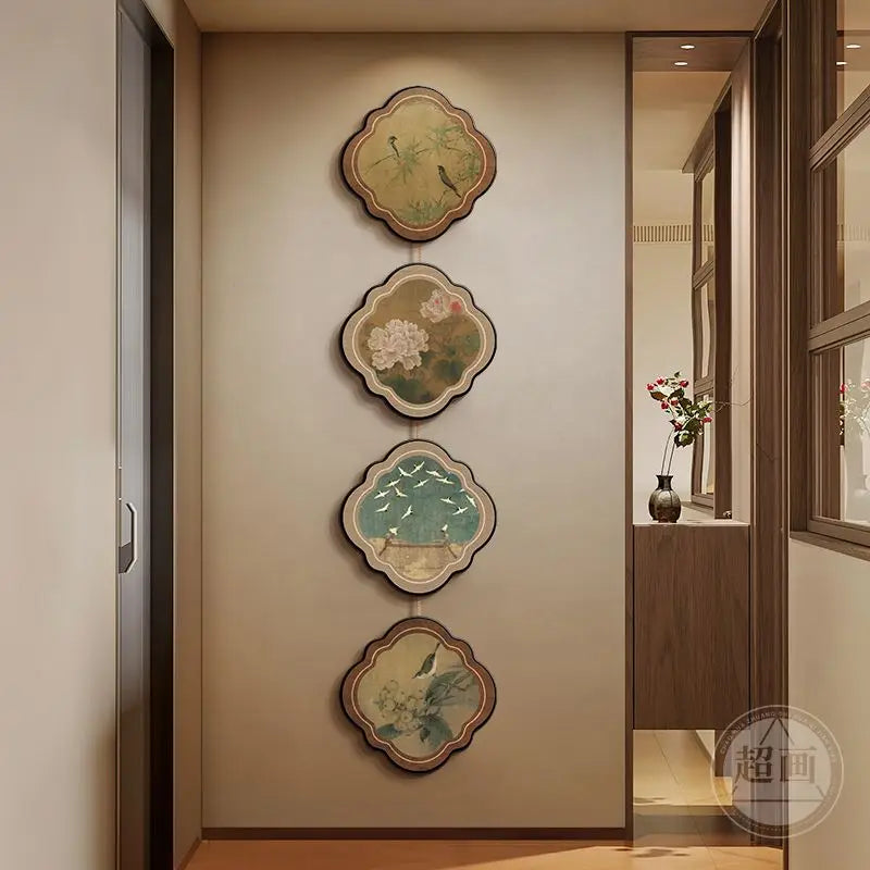 Afralia™ Chinese Painting Porch Door Hanging Mural for Advanced Corridor Decor