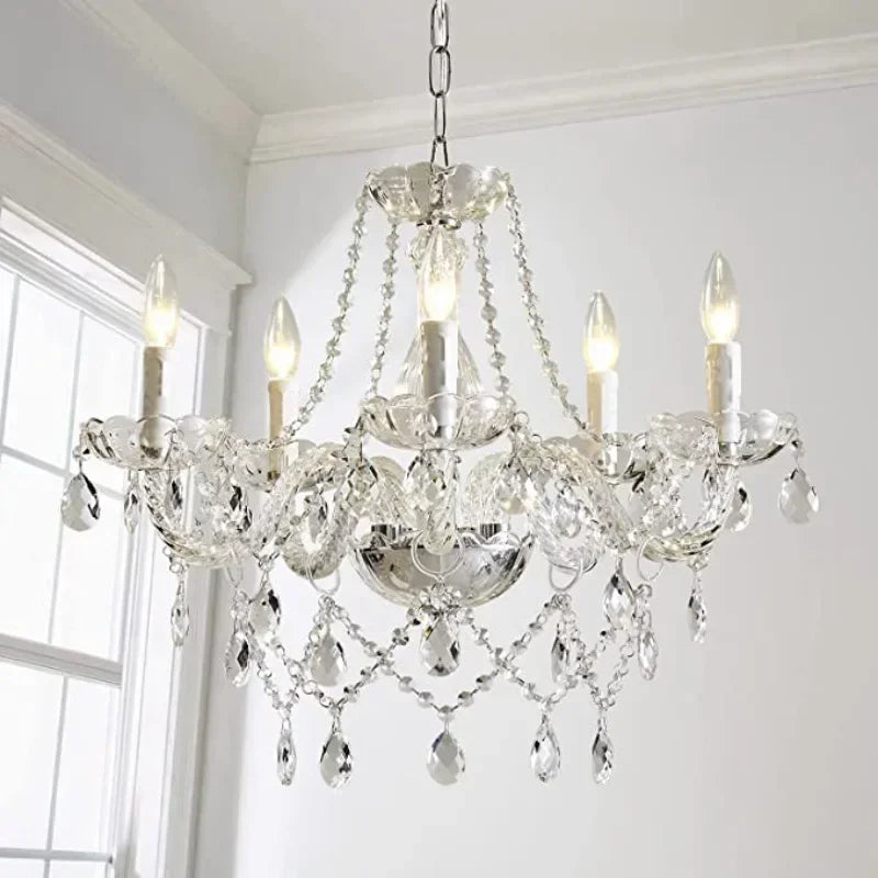 Afralia™ Crystal Chandelier Lights for Home Decor, Living Room, Dining Room, Kitchen • Luxury Pendant Lighting Fixture