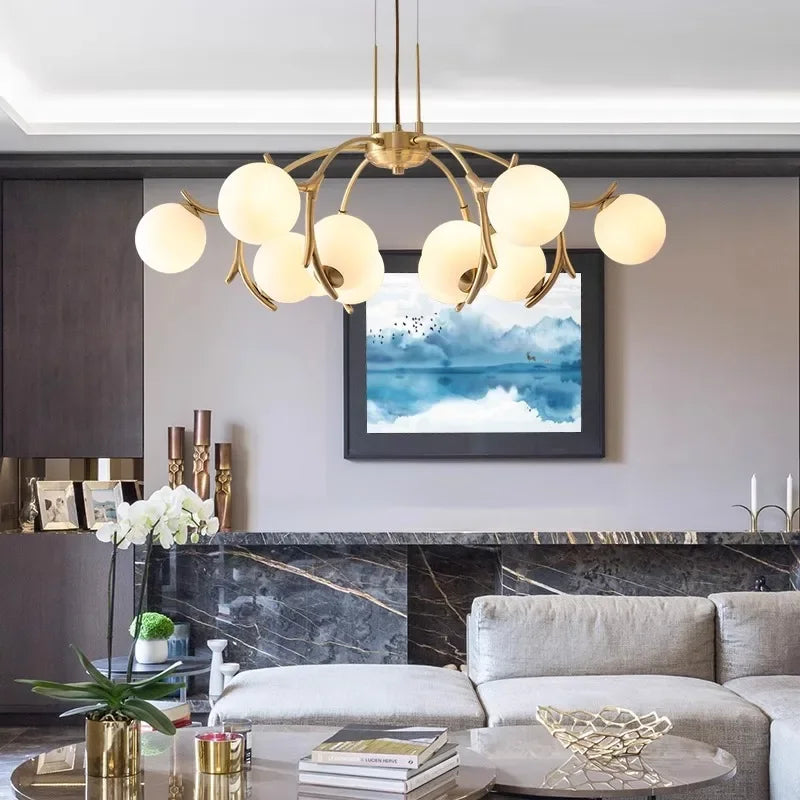 Afralia™ LED Chandelier Pendant Lamp for Living Room Bedroom Dining Room Lighting