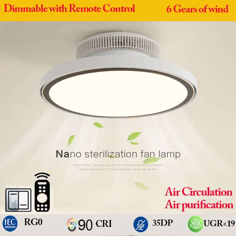Afralia™ Modern Full Spectrum Blade Ceiling Fan with Remote Control for Bedroom & Living Room