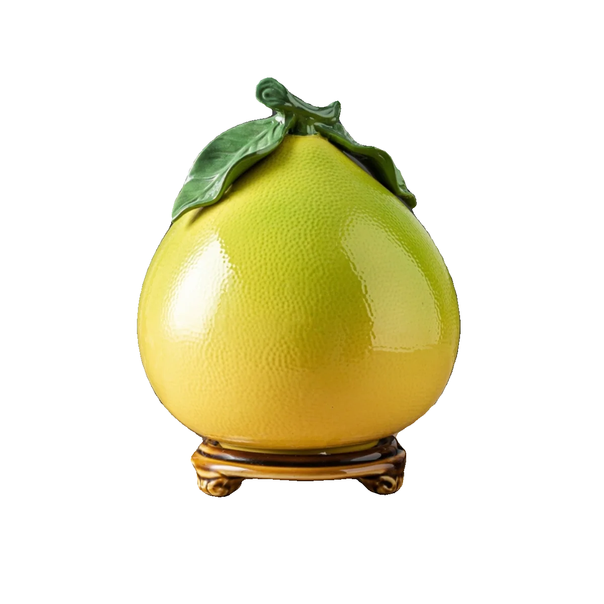 Afralia™ Ceramic Tea Canister Pomelo Orange Fruit Storage Tank Home Decoration