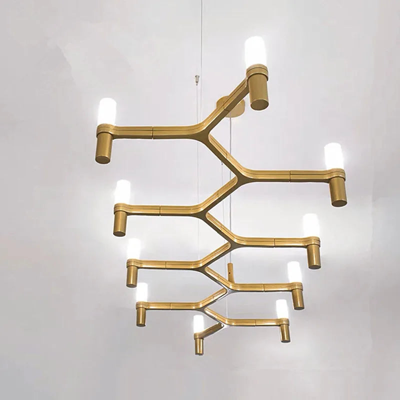 Afralia™ Silver Tube LED Chandelier: Modern Nordic Design for Kitchen, Hotel, and Luxury Spaces