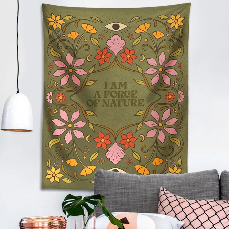 Afralia™ Wildflower Boho Tapestry Wall Hanging for Colorful Home Decor