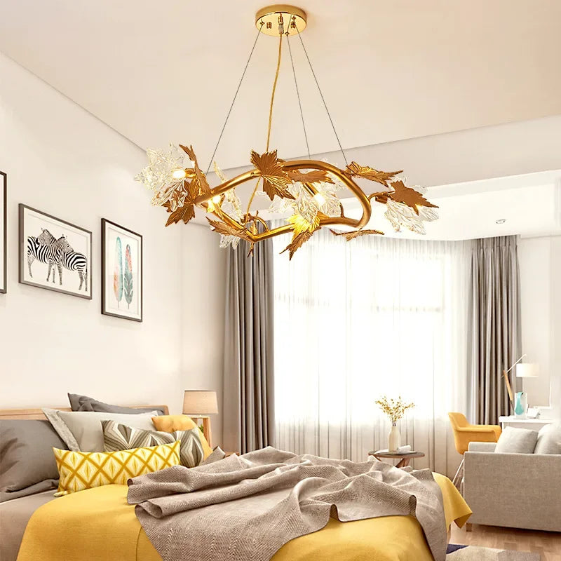 Afralia™ Crystal Chandelier Rustic Pendant Lighting Modern French Country Decor