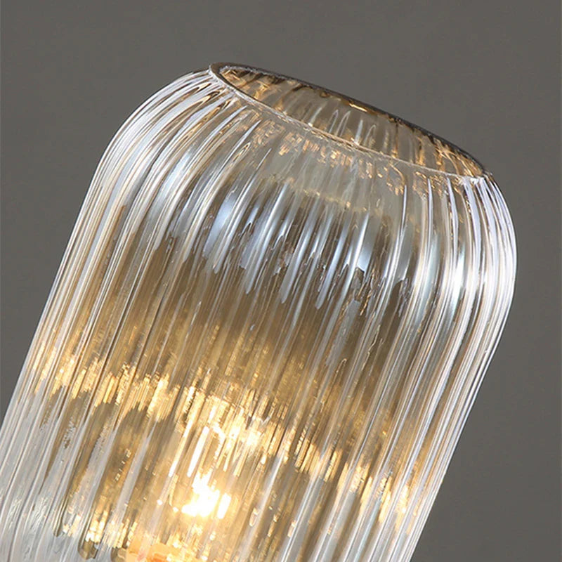 Afralia™ Nordic Glass Gold LED Desk Lamp for Modern Living Spaces