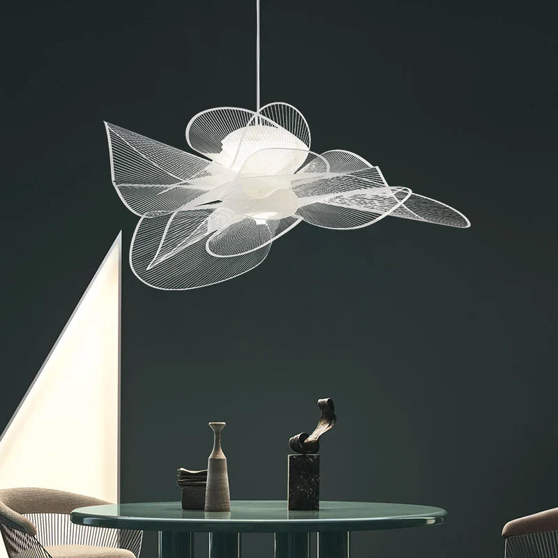 Afralia™ Acrylic Flower Chandelier: Nordic Designer Lighting for Restaurant, Living Room, Bedroom