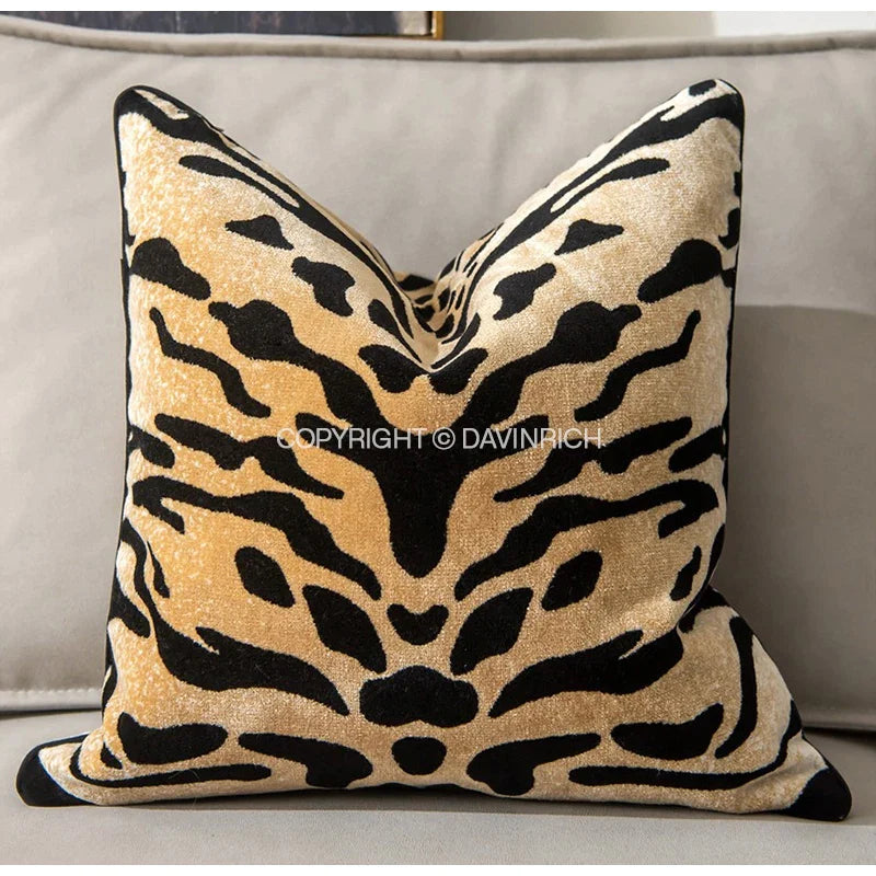 Afralia™ Leopard Cheetah Print Pillow Covers Modern Accent Cushion Case Home Decor