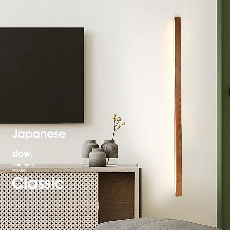 Afralia™ Wood LED Wall Lamp Modern Sconces Indoor Lighting for Home Decor