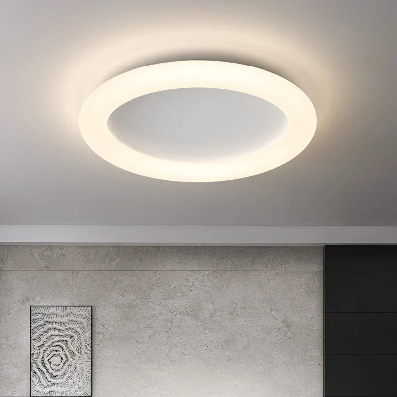 Afralia™ Nordic Metal Smart LED Dimmable Ceiling Light for Bedroom