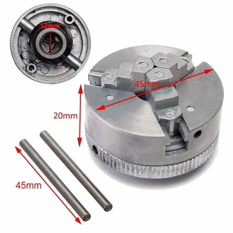 Afralia™ Mini Lathe Chuck Set + Extension Chuck + Connecting Rod for Electric Drill