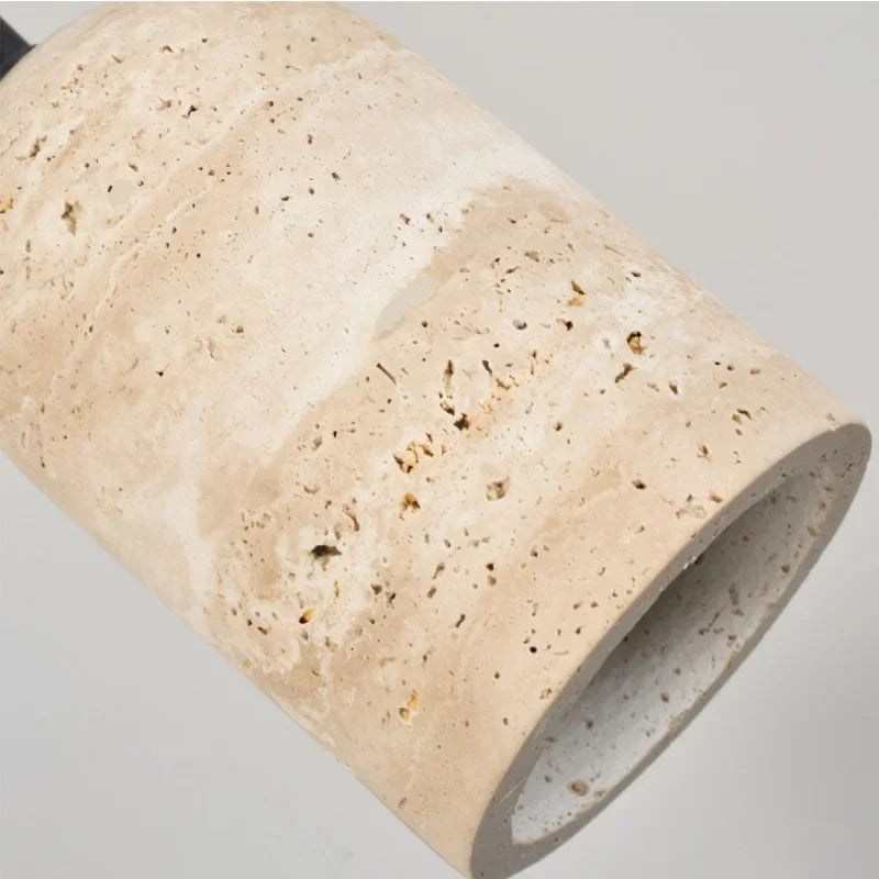 Afralia™ Yellow Travertine LED Pendant Lights: Modern Nordic Hang Lamp for Home Decor