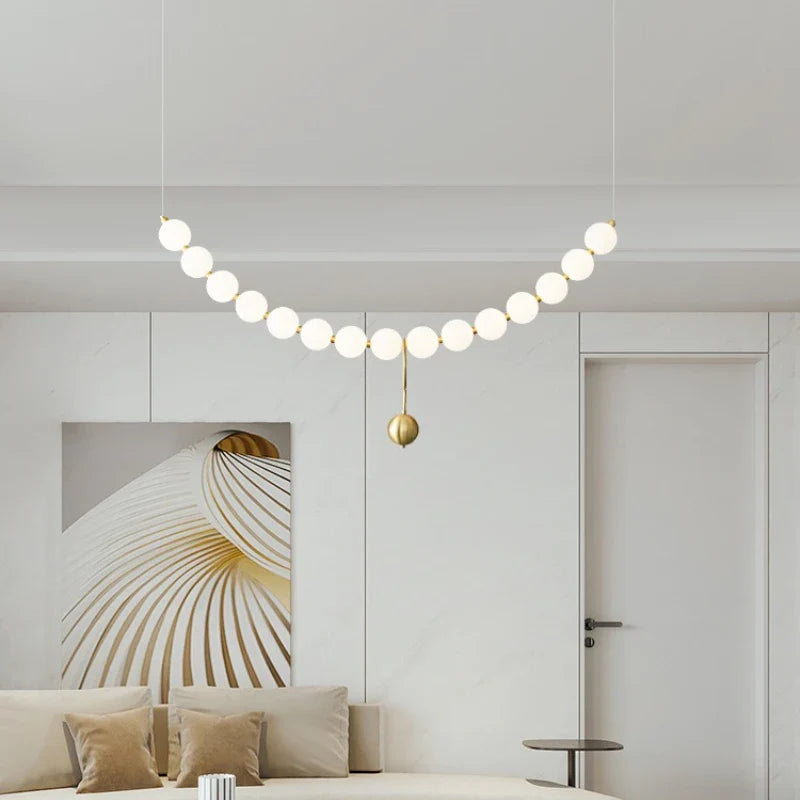 Afralia™ Pearl Design LED Pendant Light for Elegant Living, Dining, and Bar Spaces