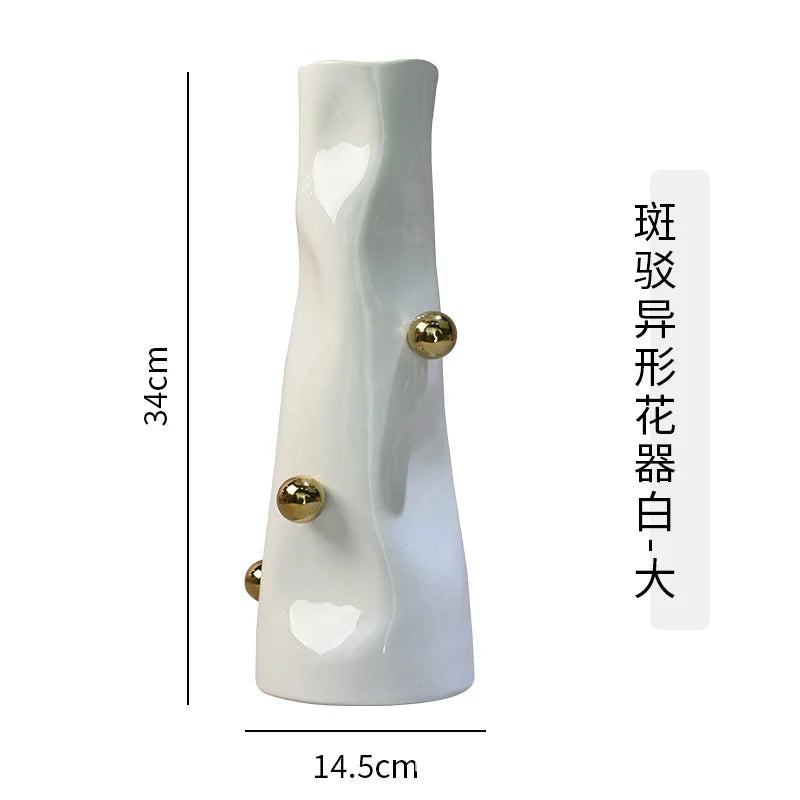 Afralia™ Geometric Sphere Vase: Unique Porcelain Flower Arrangement Home Decor