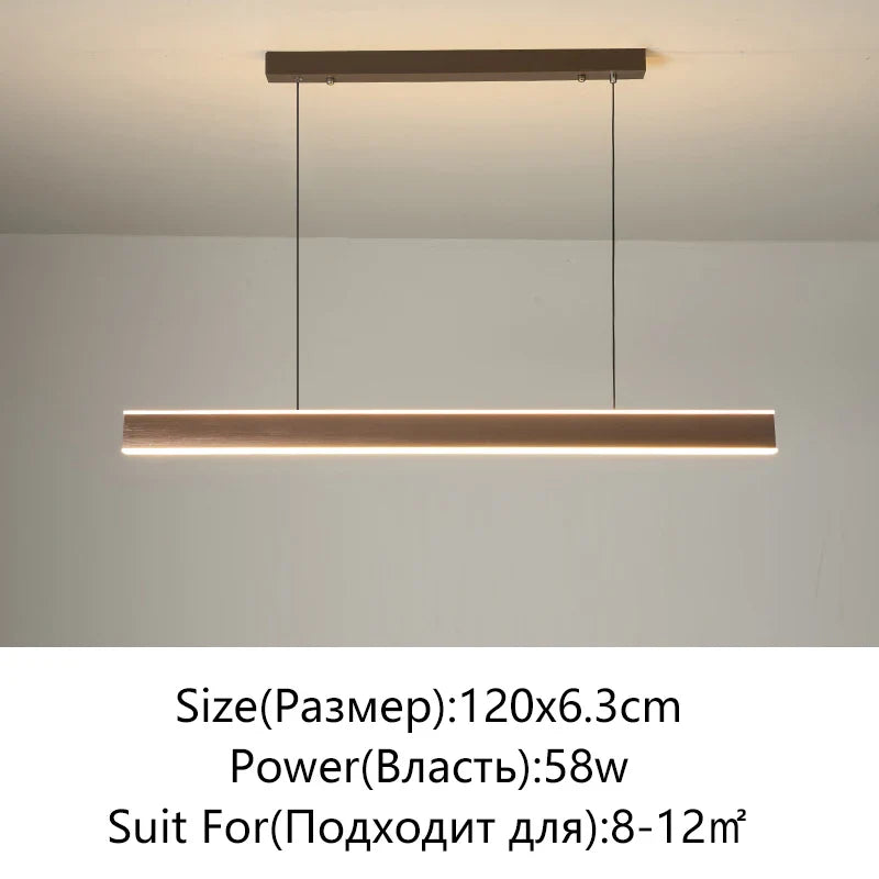 Afralia™ Minimalist LED Chandelier for Home Villa Living Room Bedroom Dining Study Lighting