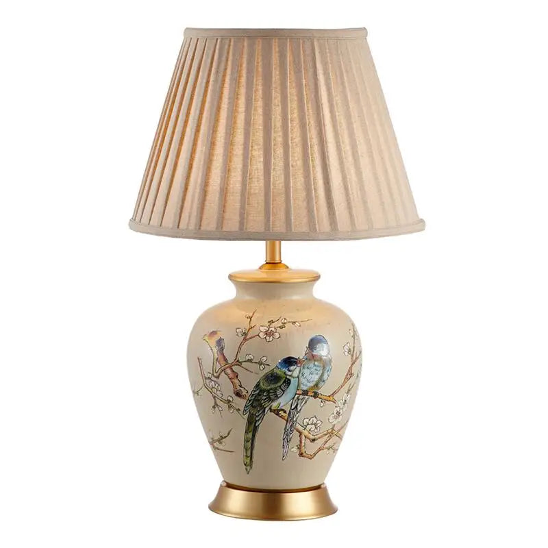 Afralia™ Retro Style Ceramic Table Lamp for Bedroom Living Room Study