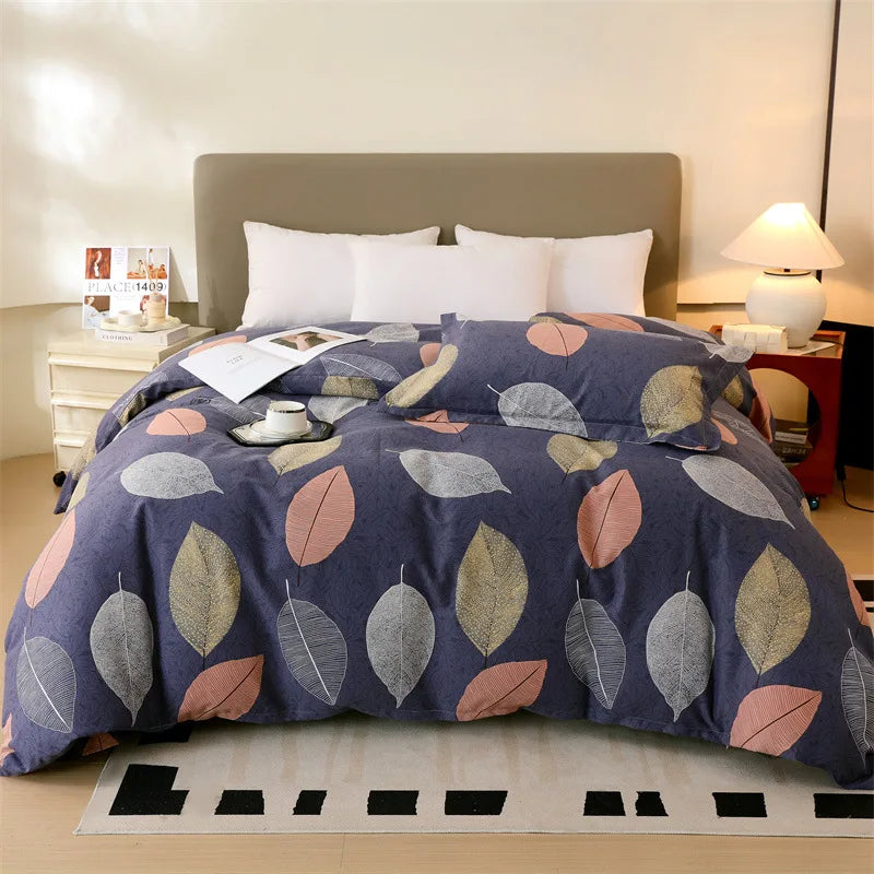 Afralia™ Nordic Cotton Single Duvet Cover: Autumn Winter Ultra Soft Brushed Quilt Cover