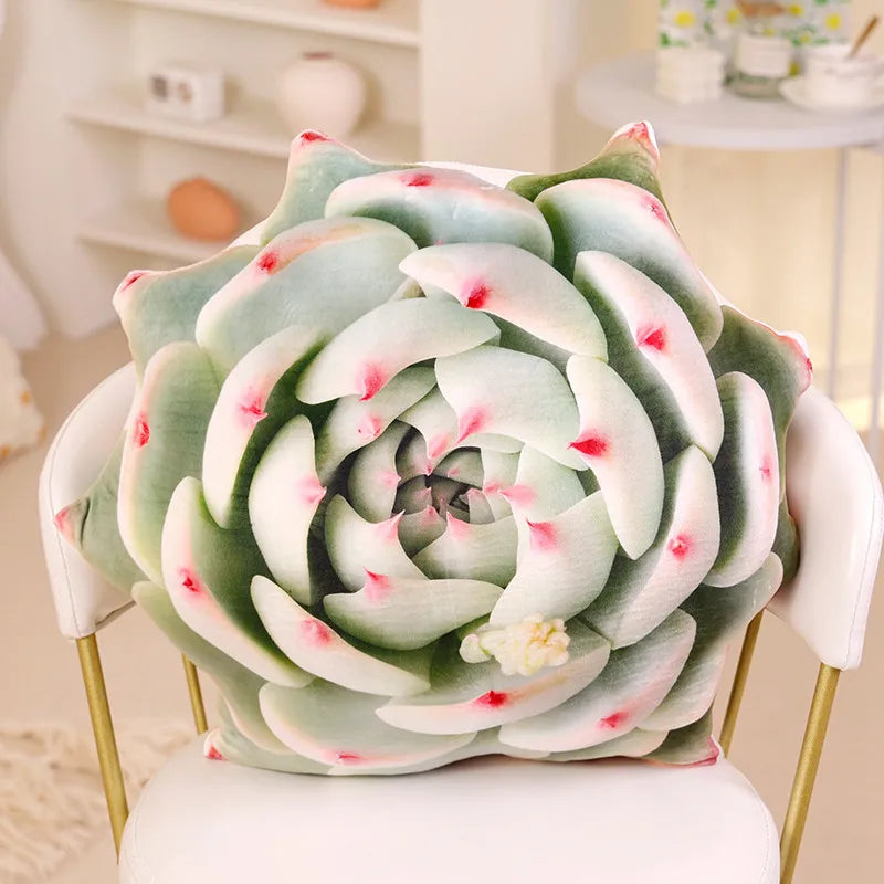 Afralia™ Succulent Leaf Plush Pillow - Novelty Cactus Cushion for Green Lovers