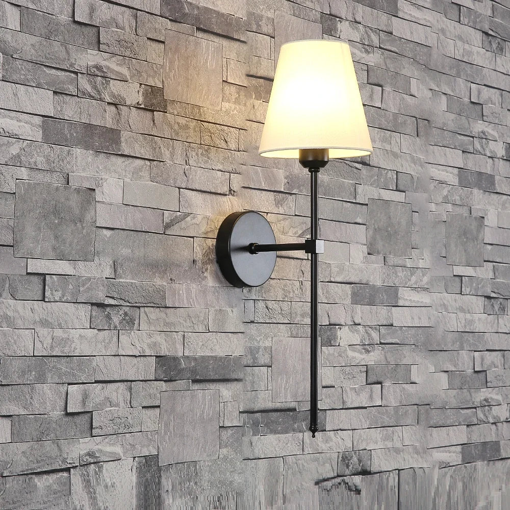 Afralia™ Modern Nordic Cloth Wall Sconce for Bedroom, Bathroom, and Corridor