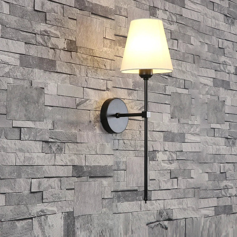 Afralia™ Modern Nordic Cloth Wall Sconce for Bedroom, Bathroom, and Corridor