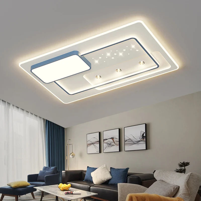 Afralia™ Modern LED Ceiling Chandelier for Living Room Home Lighting Decor