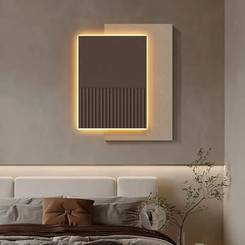 Afralia™ Sandstone 3D Painted LED Wall Lamp for Living, Dining, Bedroom Decoration