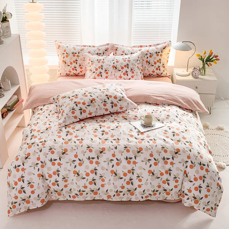 Afralia™ Soft Plant Printed Bedding Sets Cozy Quilt Cover for Summer & Autumn