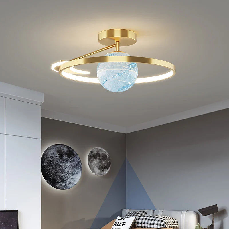 Afralia™ Blue Star LED Pendant Light for Home Decor