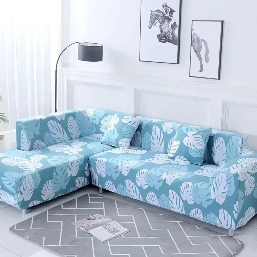 Afralia™ Geometric Stretch Sofa Cover Slipcover | Couch Protector | L Shape Sofa Cover