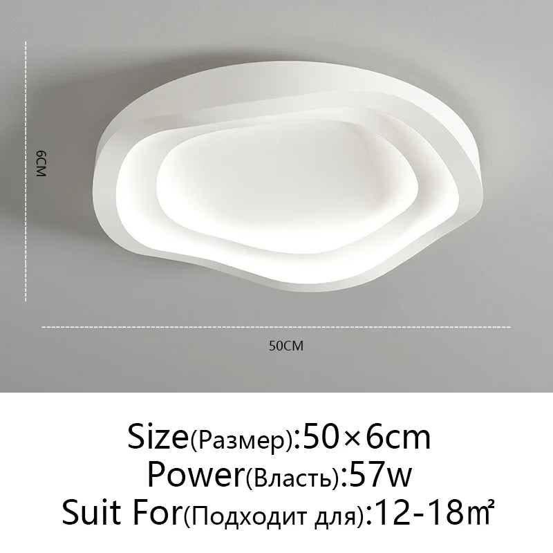 Afralia™ LED Round Ceiling Lamp with Remote Control Dimming for Modern Indoor Lighting