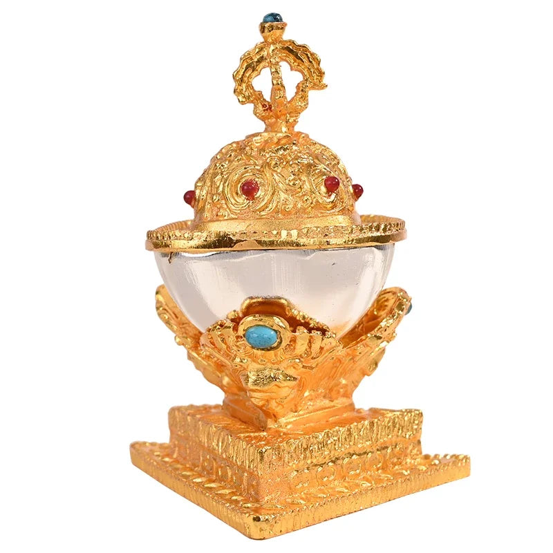 Buddhism Tantra Alloy Buddha Kapala-Bowl by Afralia™ in 2 Sizes