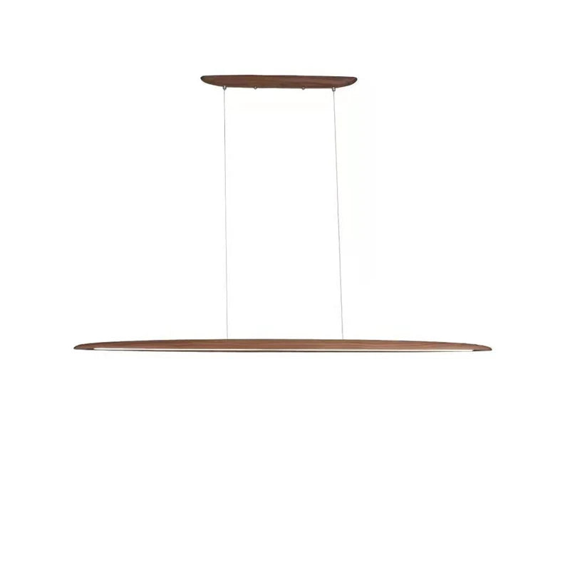 Afralia™ White Pine Black Walnut Wood LED Pendant Light Chandelier for Dinning Room
