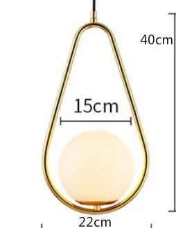 Afralia™ Modern Minimalist Metal Pendant Light Glass Ball Kitchen Living Room Decor