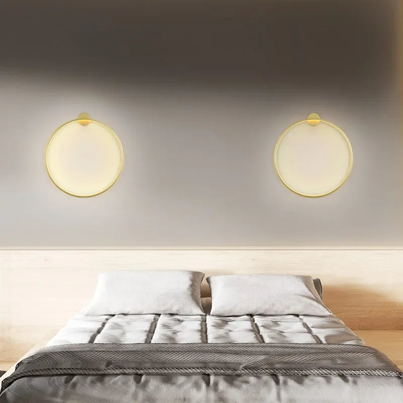 Afralia™ LED Circle Wall Lights for Living Room Bedroom Modern Decoration