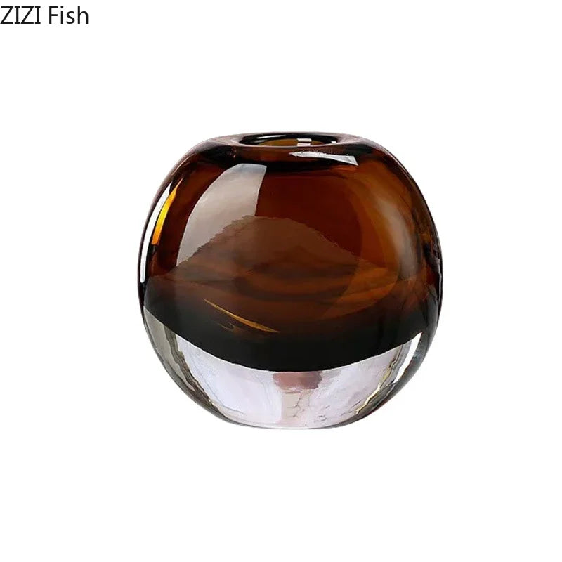 Afralia™ Delicate Glass Vase for Floral Arrangement and Room Decor