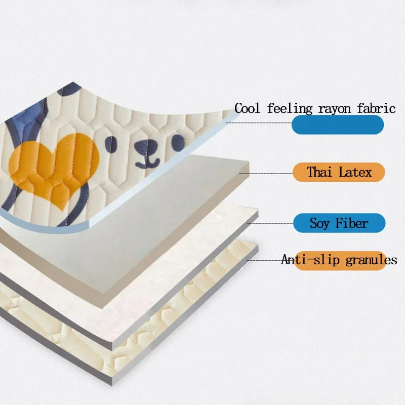 Afralia™ Summer Cooling Latex Bed Mat Set - Breathable & Comfortable
