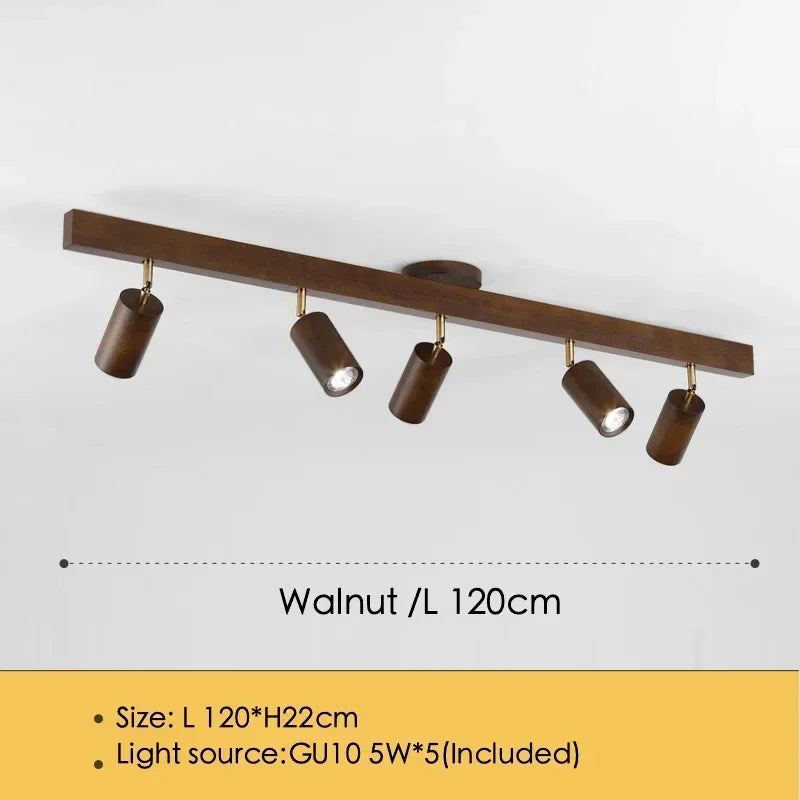Afralia™ Nordic Wooden Ceiling Spotlight LED for Home Decor