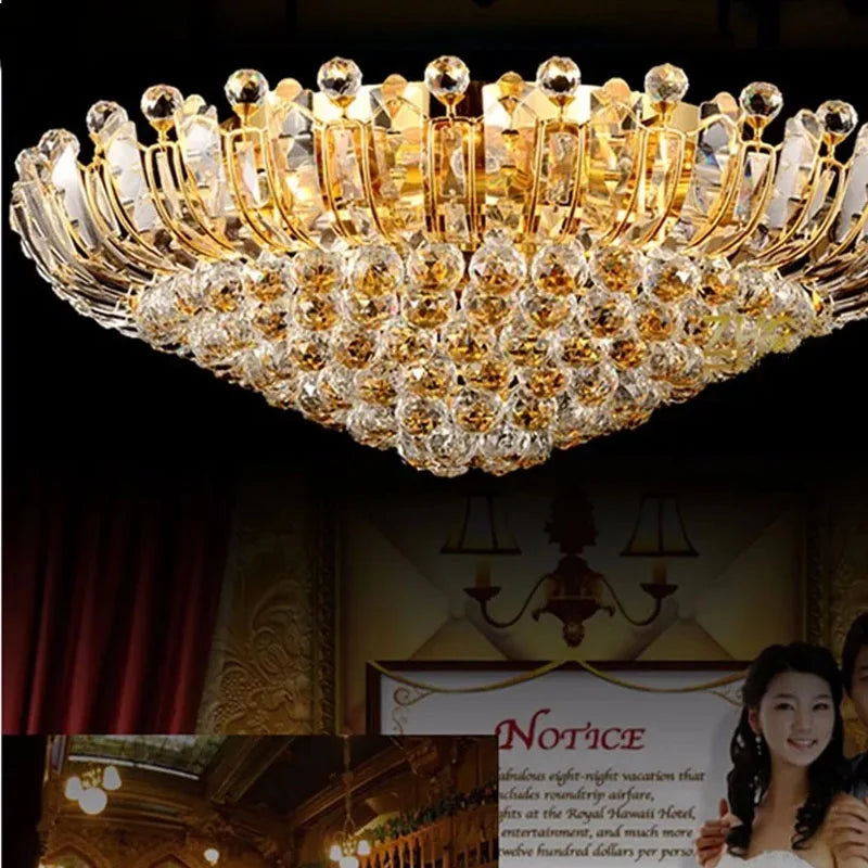 Afralia™ Lux Crystal LED Ceiling Light for Living Room & Bedroom