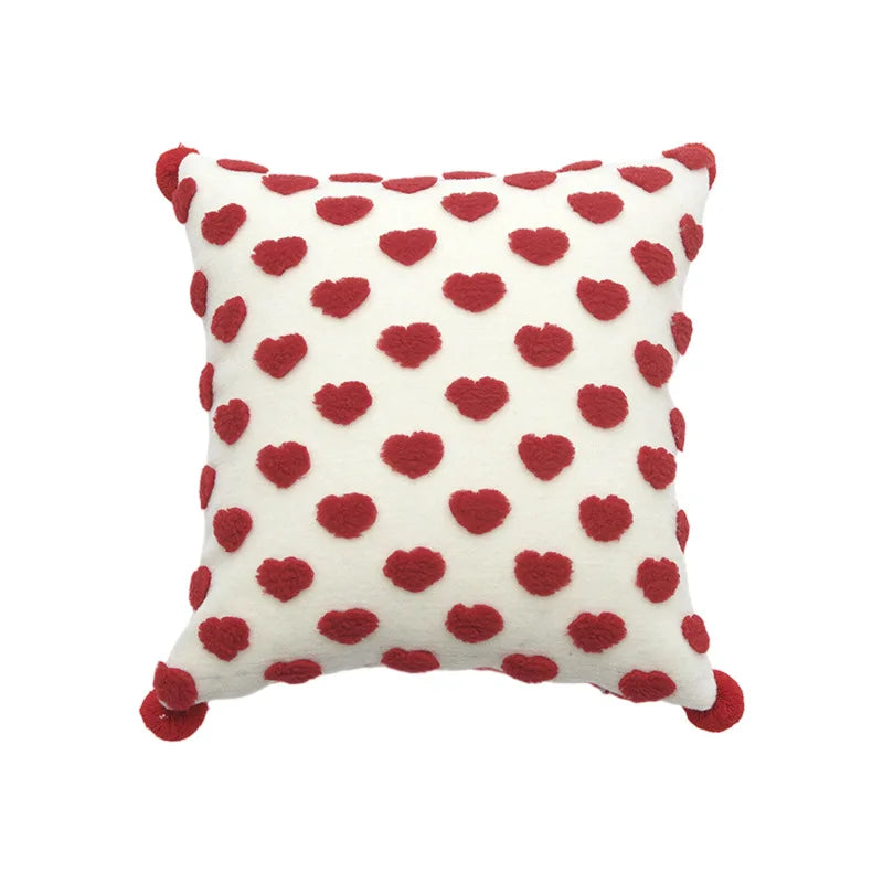 Afralia™ Heart-shaped Embroidered Cushion Cover Set - Nordic Simplicity Decor for Sofa